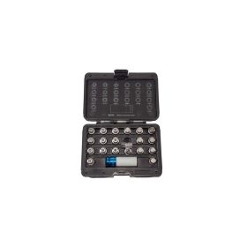   Kerékőr/anyacsavar leszedő készlet, BMW, lyukas XZN + RIBE típusú, 21 darabos