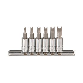   Spanner (két körmös) bit készlet crowa foglalatban, 1/4", 6 darabos