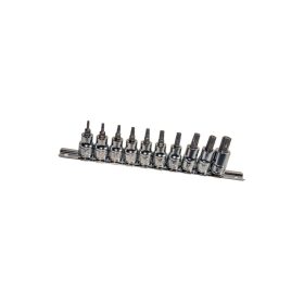  Torx (külső) bit készlet crowa foglalatban, 3/8", 10 darabos 