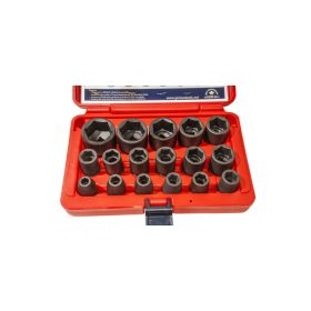 Légkulcsfej készlet, metrikus, 1/2", 17 darabos