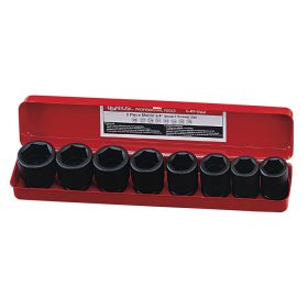 Légkulcsfej készlet, metrikus, 3/4", 8 darabos