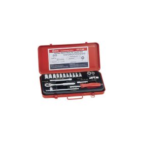   Crowafej készlet, 6 és 8-szögű, metrikus, 1/4", 19 darabos