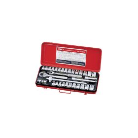 Crowafej készlet, metrikus+colos, 3/8", 32 darabos