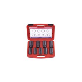   Légkulcsfej készlet, metrikus, hosszú, 3/4", 9 darabos