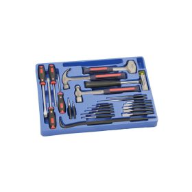   Vágó, kiütő, üthető csavarhúzó és kalapács készlet, 23 darabos