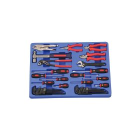   Csavarhúzó, imbuszkulcs, fogó készlet kalapáccsal, 35 darabos