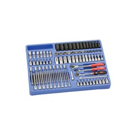   Crowafej, légkulcsfej, bit készlet, colos 3/8", 90 darabos