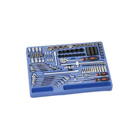   Crowafej, légkulcsfej, bit készlet, csillag és villáskulcsok, metrikus 1/4" és 1/2", 98 darabos