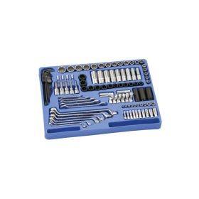   Crowafej, légkulcsfej, bit készlet, csillag és villáskulcsok, colos 1/4" és 1/2", 100 darabos