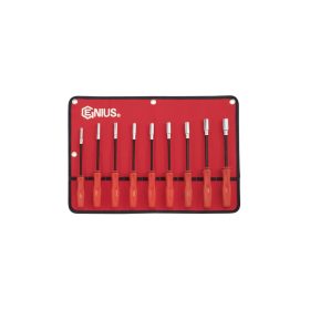   6-lapos csavarhúzó készlet, hosszított mágneses, metrikus, 9 darabos