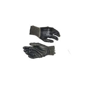   PU tenyérmártott, poliészter kesztyű (EN 3121), fekete, XL-es