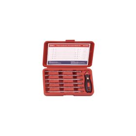   Csavarhúzó készlet, kétvégű szárakkal (4-féle fejjel) és cserélhető-fejű markolattal, 7 darabos