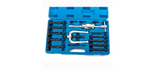 Belső csapágy és szilent (persely) kihúzó készlet csúszókalapáccsal, 16 darabos 