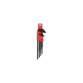 T-torx kulcs készlet, L-alakú, hosszú, 10 darabos