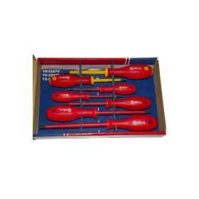   Csavarhúzó készlet, szigetelt, lapos és csillagfejű, 7 darabos