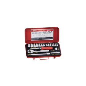 Crowafej készlet, E-torx, 1/4 és 3/8", 19 darabos