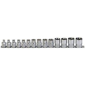 Crowafej készlet, E-torx, 1/2", 14 darabos (TX-414)