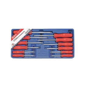 Csavarhúzó készlet, T-torx (külső), lyukas, 12 darabos